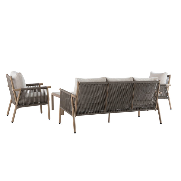 Soller Indoor and Outdoor Rope Weave 5 - Seater Sofa Set - daals