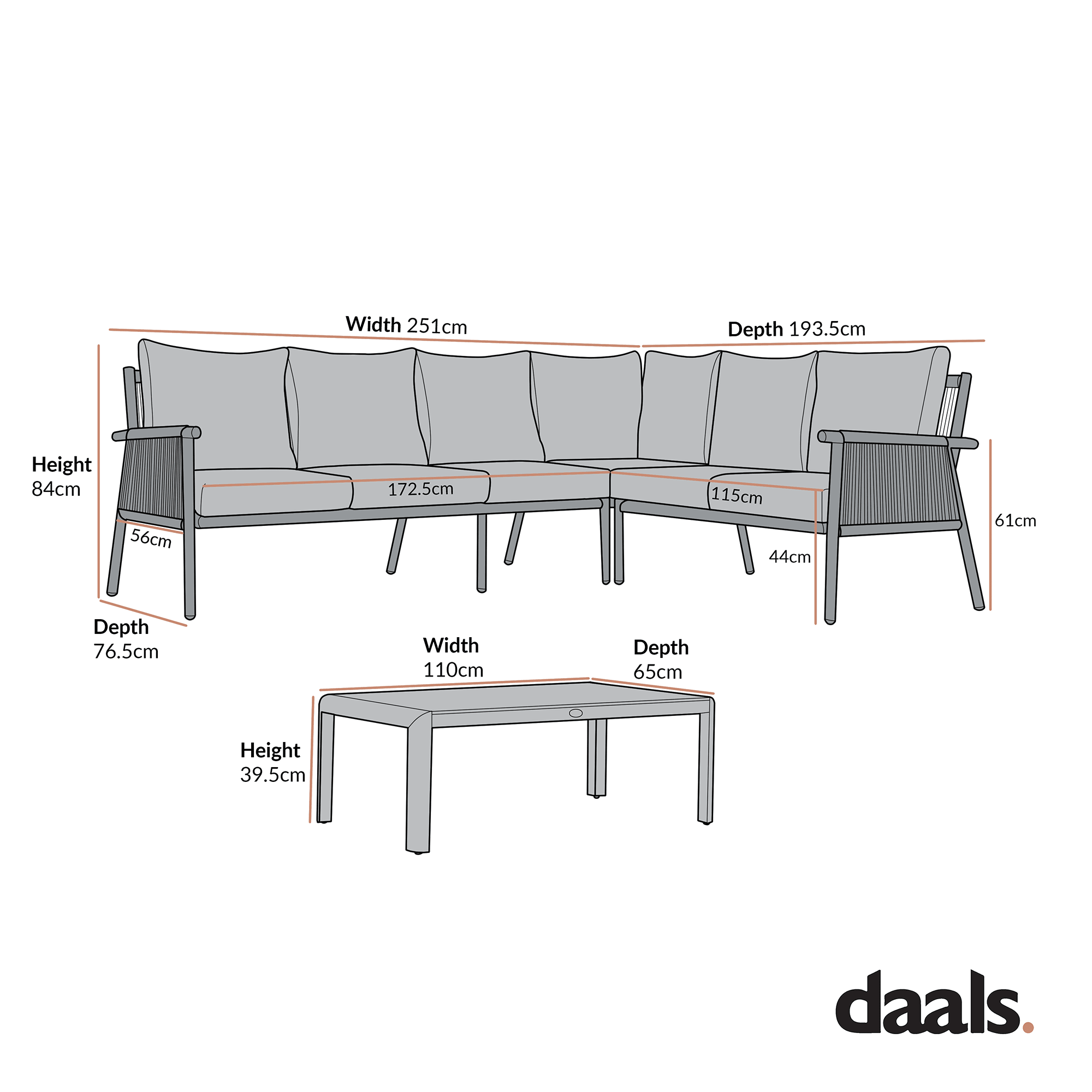 Soller Indoor and Outdoor Rope Weave Large Corner Sofa Set