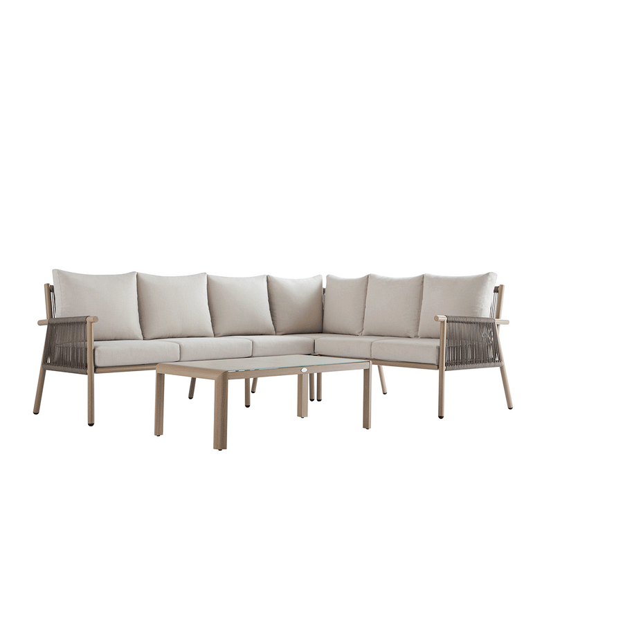 Soller Indoor and Outdoor Rope Weave Large Corner Sofa Set