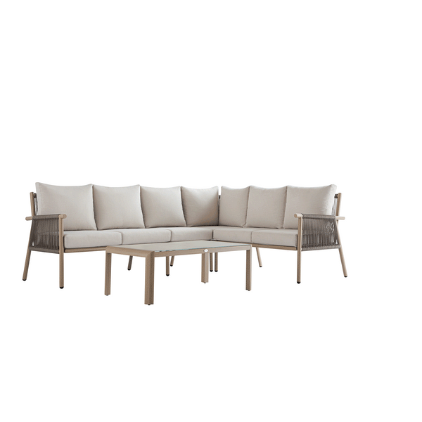 Soller Indoor and Outdoor Rope Weave Large Corner Sofa Set - daals