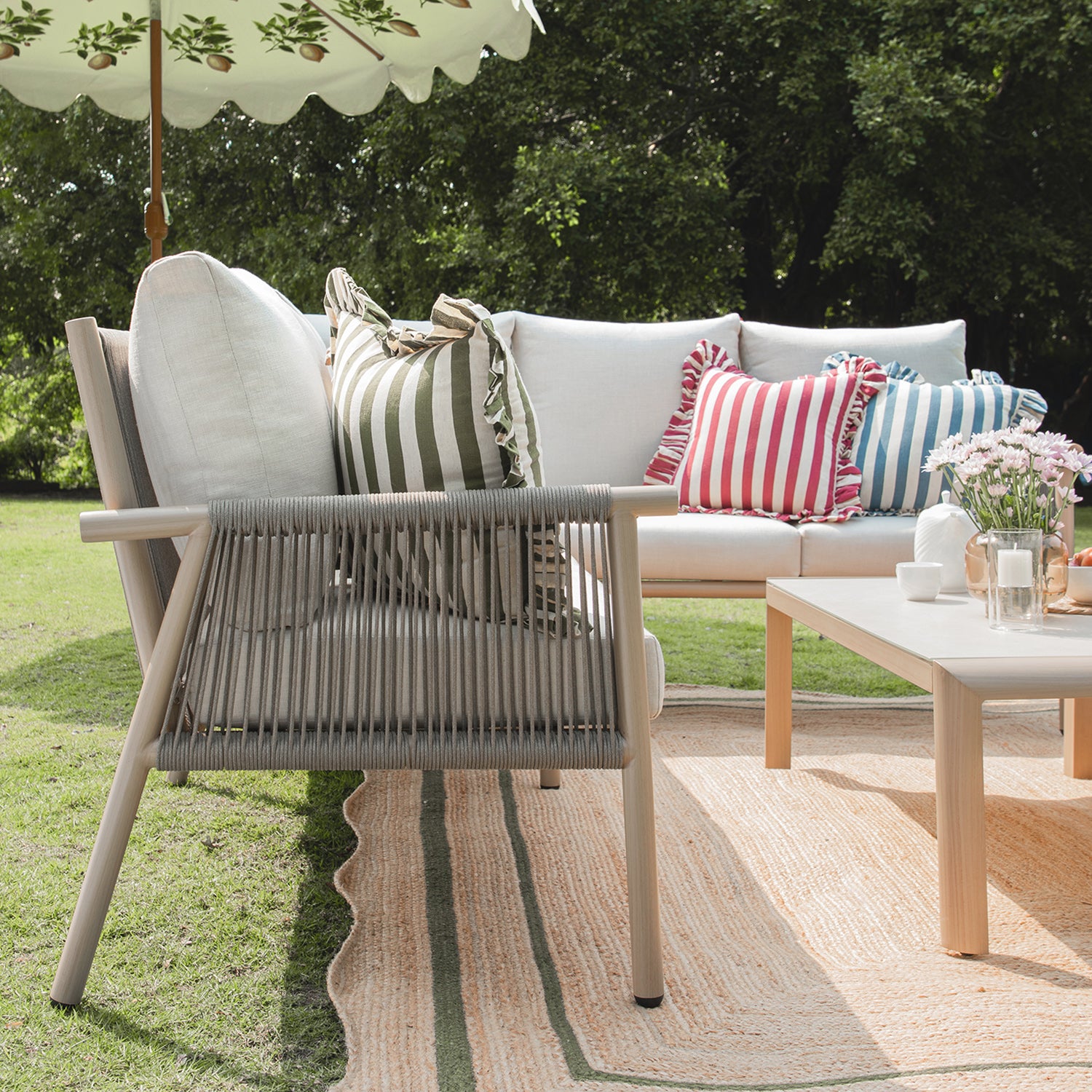 Soller Indoor and Outdoor Rope Weave Large Corner Sofa Set