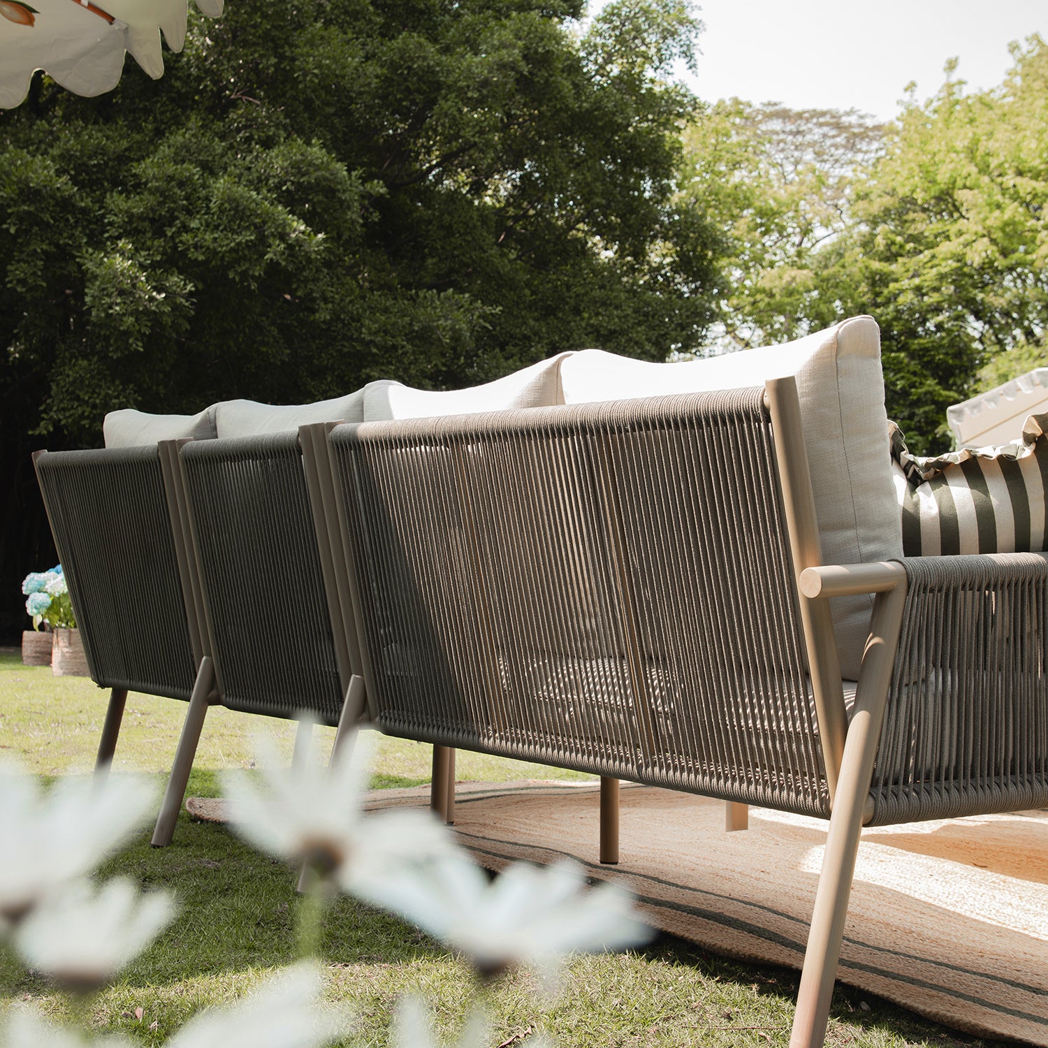 Soller Indoor and Outdoor Rope Weave Large Corner Sofa Set