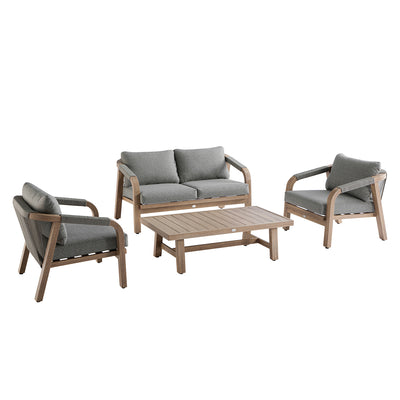 Manresa Rope 5-Seater Sofa Set, Natural and Grey