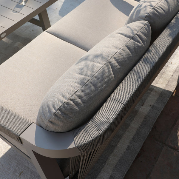 Manresa Rope 5-Seater Sofa Set, Taupe and Beige