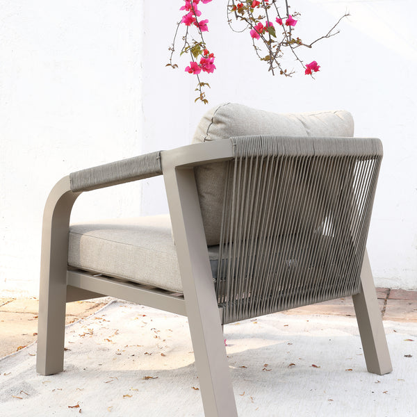 Manresa Rope 5-Seater Sofa Set, Taupe and Beige