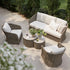 Positano Wide Rope Sofa Set with Nesting Coffee Tables, Taupe - daals