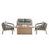 Manresa Rope 5 - Seater Firepit Sofa Set, Natural and Grey - daals