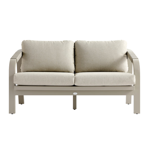 Manresa Rope 5-Seater Firepit Sofa Set, Taupe and Beige