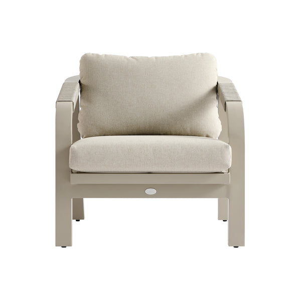 Manresa Rope 5-Seater Firepit Sofa Set, Taupe and Beige