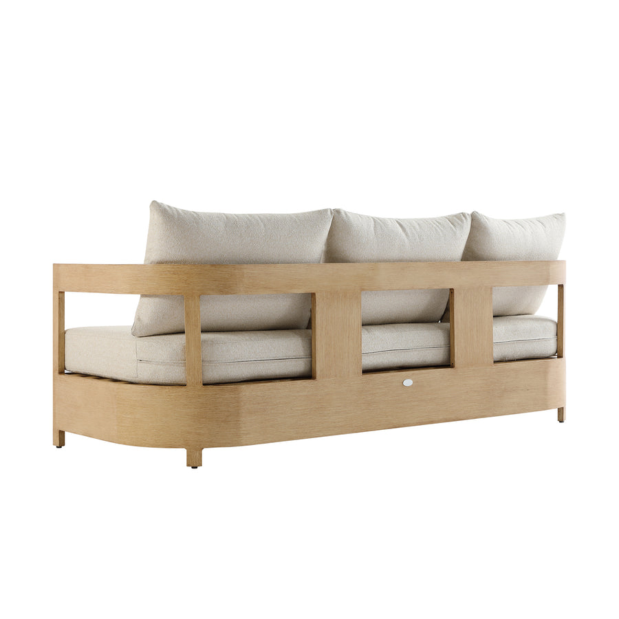 Stanford Outdoor 5-Seater Sofa Set, Natural with Beige Boucle Fabric