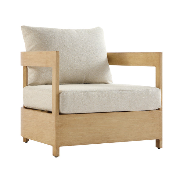 Stanford Outdoor 5-Seater Sofa Set, Natural with Beige Boucle Fabric