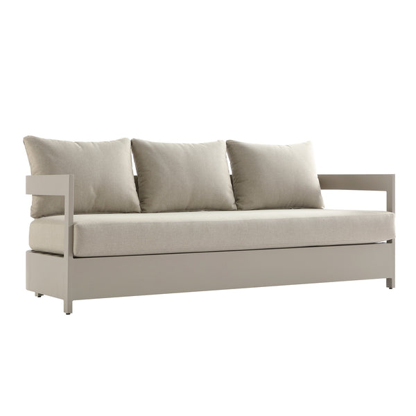 Stanford Outdoor 5-Seater Sofa Set, Taupe with Light Taupe Fabric