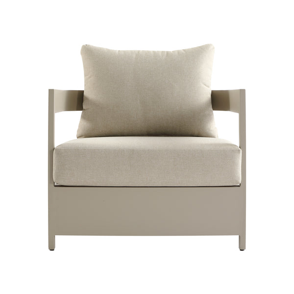 Stanford Outdoor 5-Seater Sofa Set, Taupe with Light Taupe Fabric