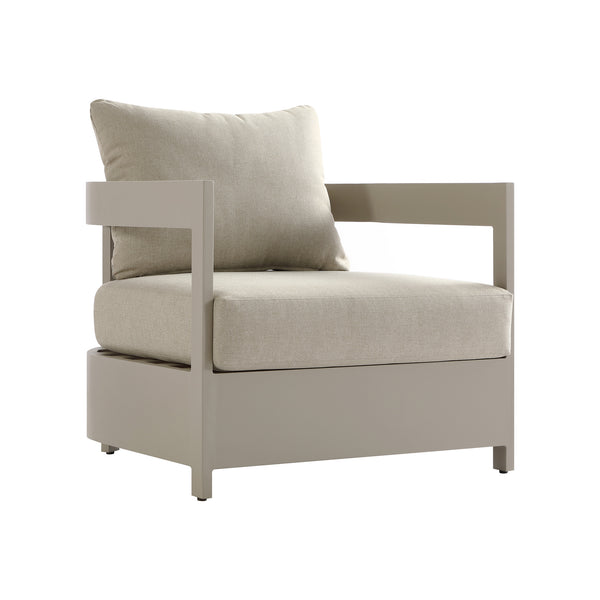 Stanford Outdoor 5-Seater Sofa Set, Taupe with Light Taupe Fabric
