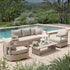 Stanford Outdoor 5 - Seater Sofa Set, Taupe with Light Taupe Fabric - daals