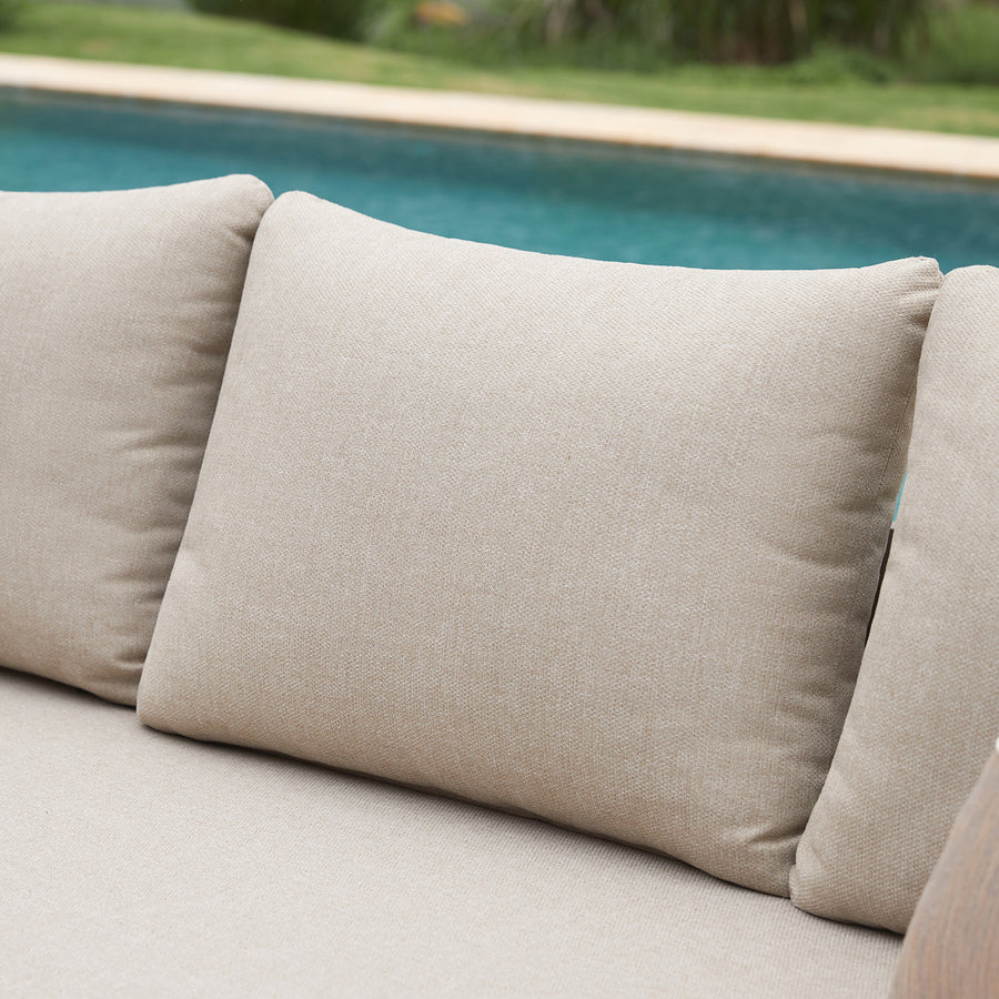 Stanford Outdoor 5-Seater Sofa Set, Taupe with Light Taupe Fabric