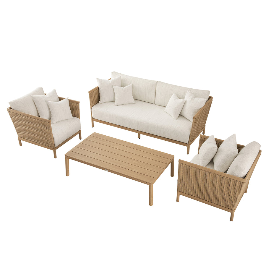 Panarea Indoor and Outdoor Wicker 5-Seater Lounge Set