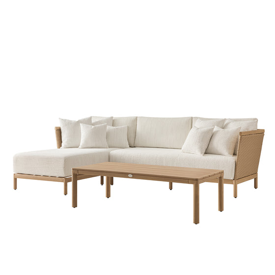 Panarea Indoor and Outdoor Wicker 4-Seater Chaise Lounge Set