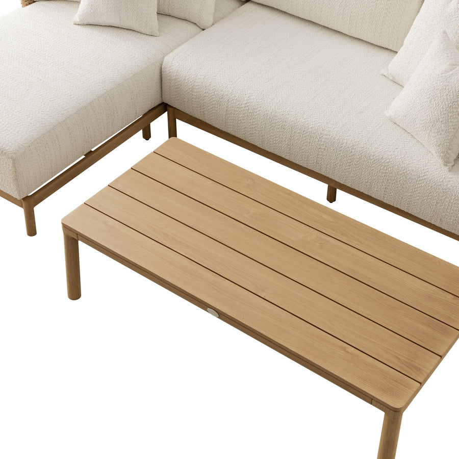 Panarea Indoor and Outdoor Wicker 4-Seater Chaise Lounge Set