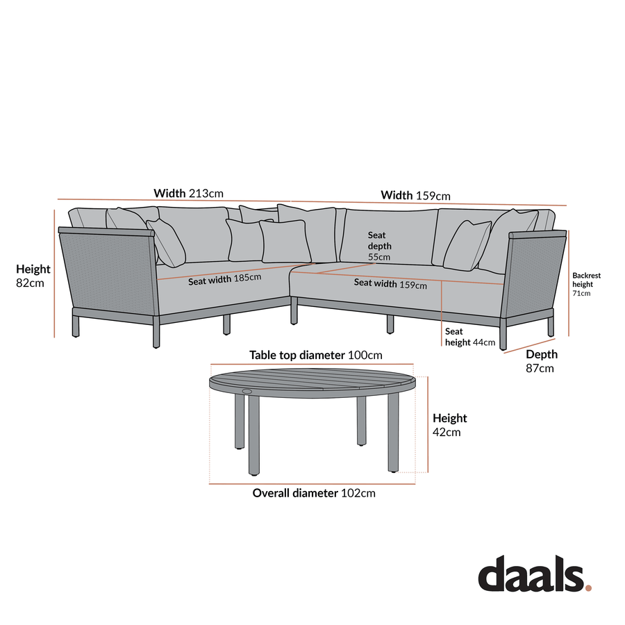 Panarea Indoor and Outdoor Wicker Large Corner Sofa Set
