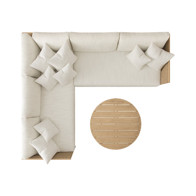 Panarea Indoor and Outdoor Wicker Large Corner Sofa Set