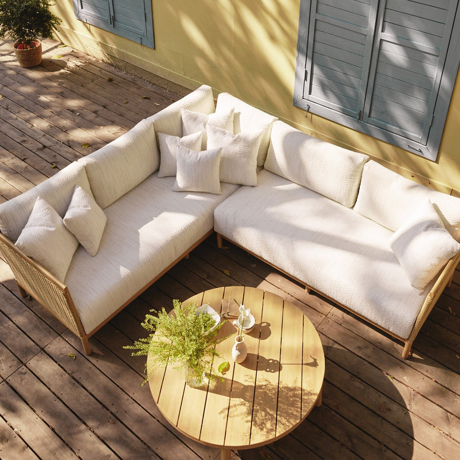 Panarea Indoor and Outdoor Wicker Large Corner Sofa Set - daals