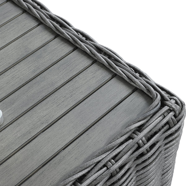 Bellagio Round Wicker Sofa Set with Coffee Table, Dark Grey