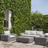 Bellagio Round Wicker Sofa Set with Coffee Table, Light Grey - daals