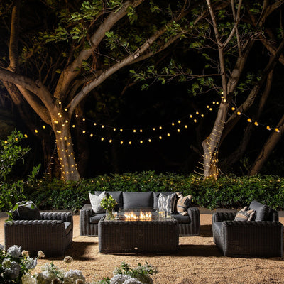 Garden Sofa Sets with Firepit Table