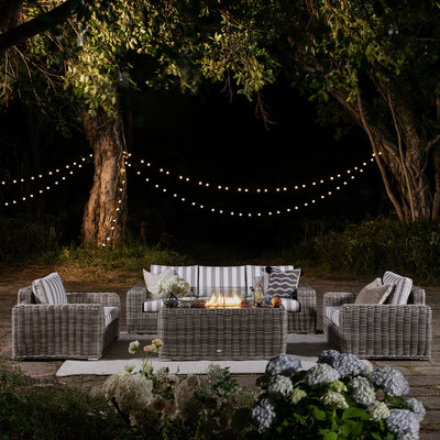 Garden Sofa Sets with Firepit Table