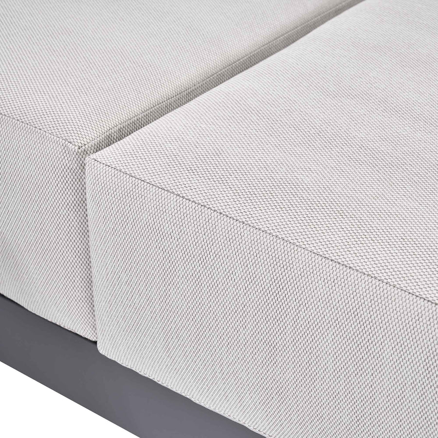 Pedra Rope and Aluminium Outdoor Chaise Sofa Set, Grey