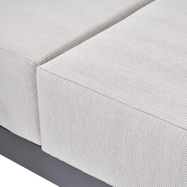 Pedra Rope and Aluminium Outdoor Chaise Sofa Set, Grey