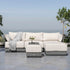 Pedra Rope and Aluminium Outdoor Chaise Sofa Set, Grey - daals