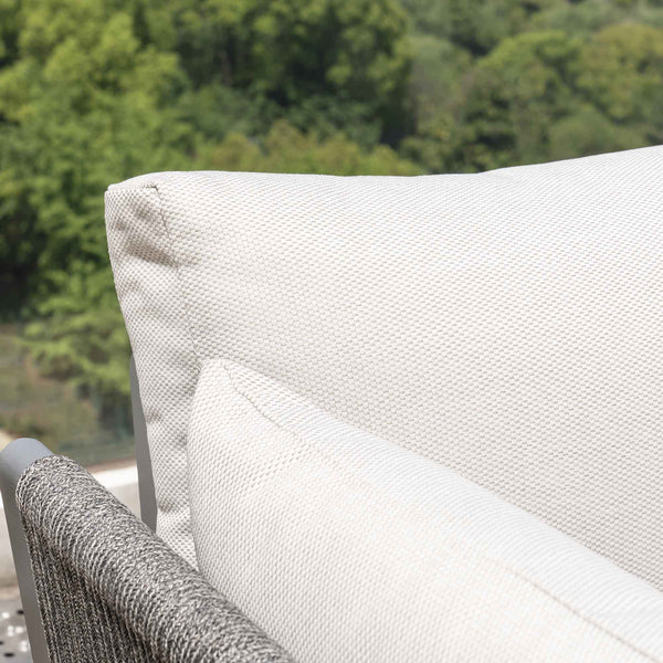 Pedra Rope and Aluminium Outdoor Chaise Sofa Set, Grey