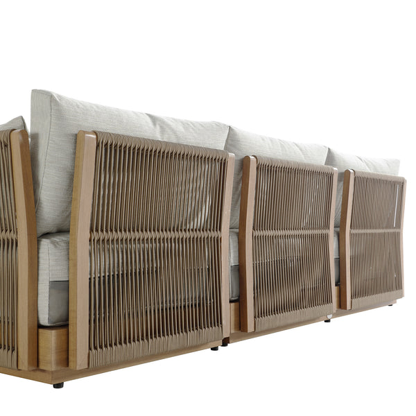 Pedra Rope and Aluminium Outdoor Chaise Sofa Set, Natural