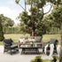 Willowbrook Lattice Weave Rattan 5 - Seater Sofa Set with Rising Table, Dark Grey - daals