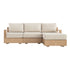 Jardin Aluminium Outdoor Modular Large 3-Seater Chaise Sofa Set, Natural - daals