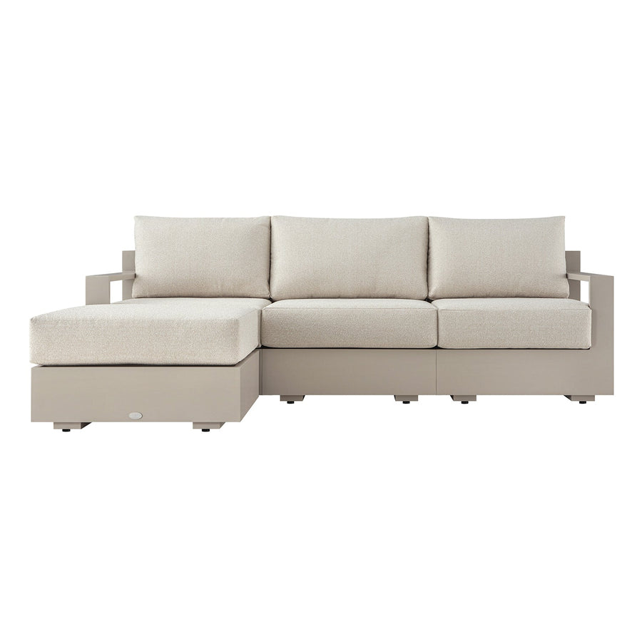 Jardin Aluminium Outdoor Modular Large 3-Seater Chaise Sofa Set, Pumice