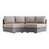 Jardin Aluminium Outdoor Modular Large 2-Seater Curved Sofa Set, Granite