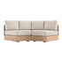 Jardin Aluminium Outdoor Modular Large 2-Seater Curved Sofa Set, Natural