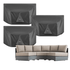 Cover for Jardin Aluminium Outdoor Modular Large 3-Piece Curved Sofa Set - daals