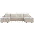 Jardin Aluminium Outdoor Modular 4-Seater Double Chaise Sofa Set, Pumice - daals