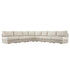 Jardin Aluminium Outdoor Modular 6-Piece Curved Corner Sofa Set, Pumice