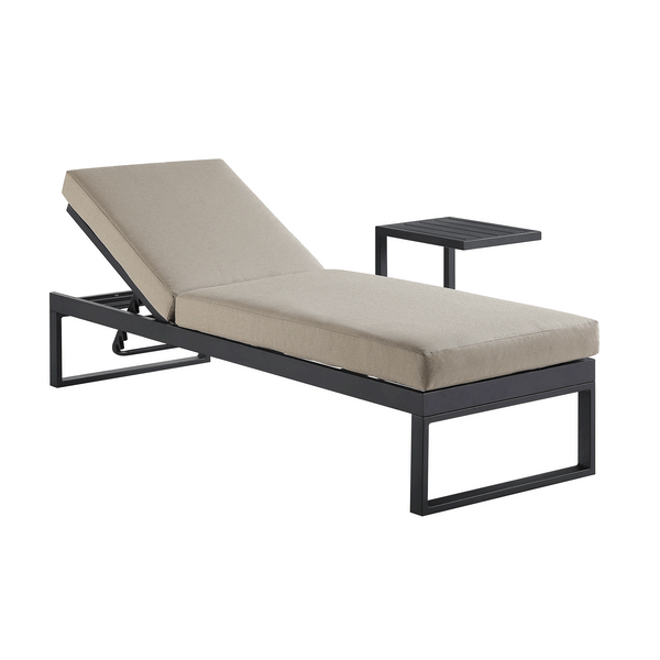 Albany Aluminium Sun Lounger, Taupe - daals