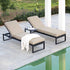 Albany Aluminium Sun Lounger and Side Table Set, Taupe