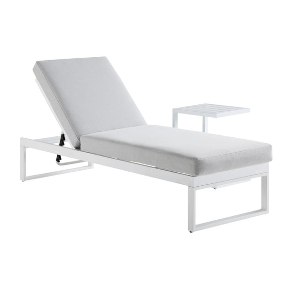 Albany Aluminium Sun Lounger, White