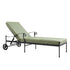 Haymes Metal Sun Lounger with Wheels, Reseda Green - daals