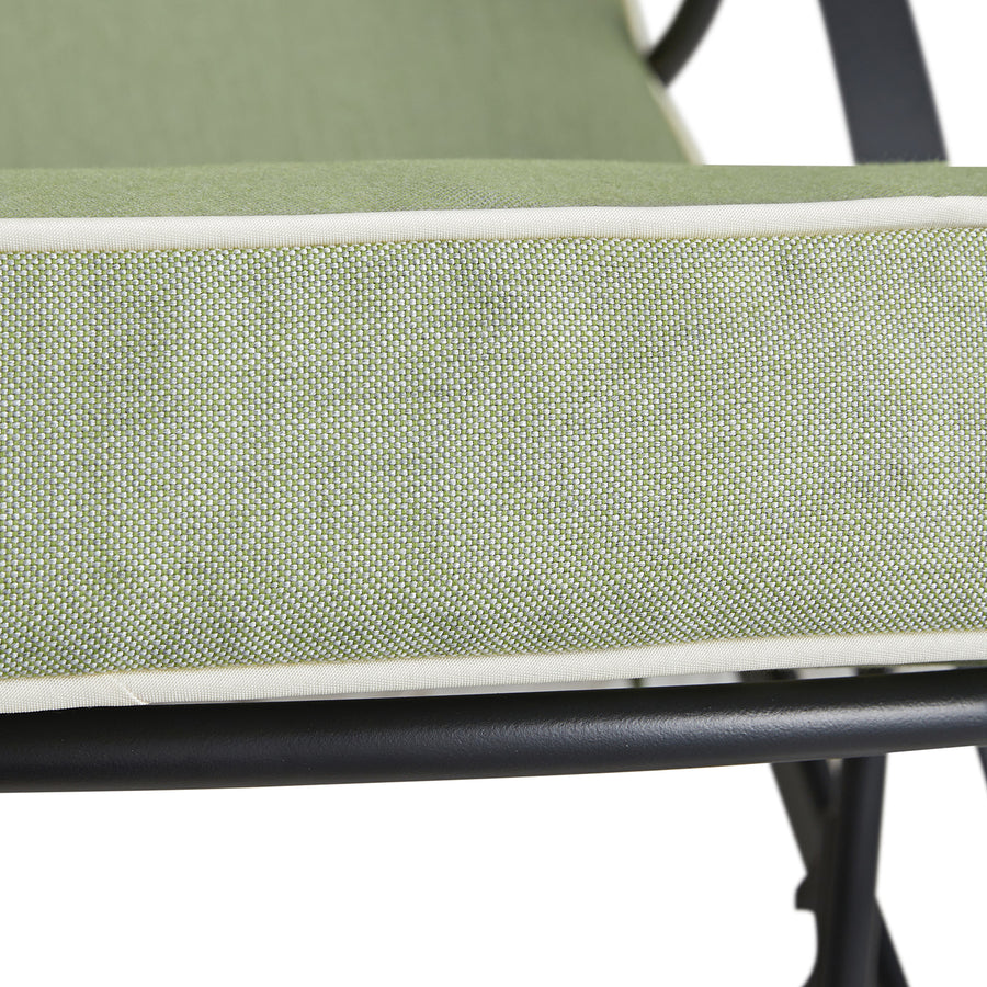Haymes Metal Sun Lounger with Wheels, Reseda Green