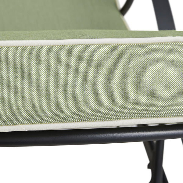 Haymes Metal Sun Lounger with Wheels, Reseda Green - daals