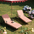 Haymes Metal Sun Lounger with Wheels, Scarlet Stripe - daals